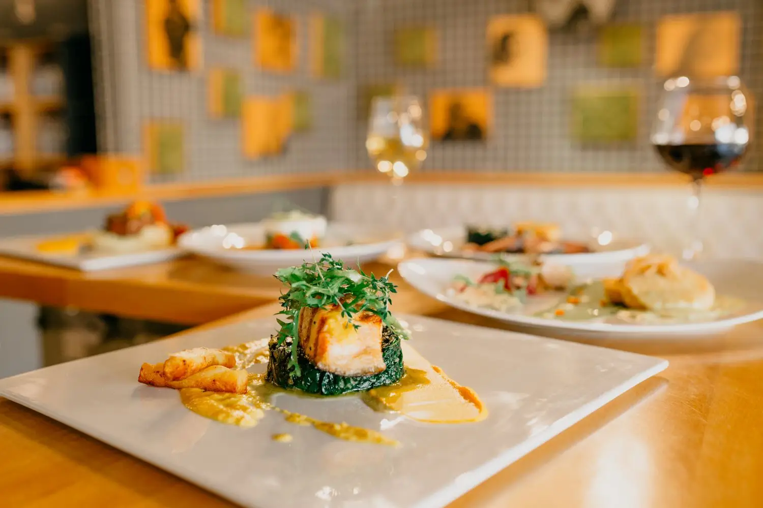 Refined plated restaurant course